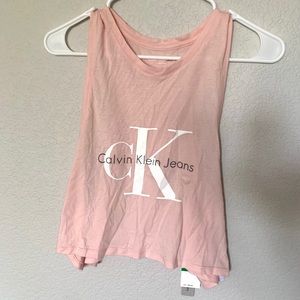 NWT Calvin Klein Jeans Pink Muscle Tank Top